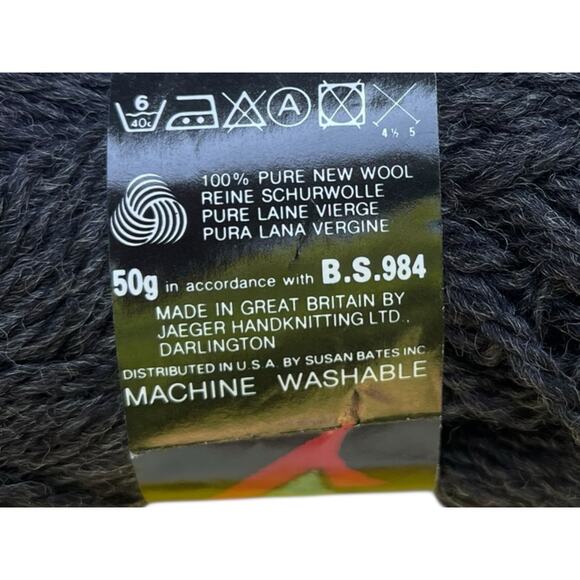 10 x Jaeger Sport Superwash Pure Wool 50g skeins | 217 Anthracite Grey, UK - Picture 4 of 8
